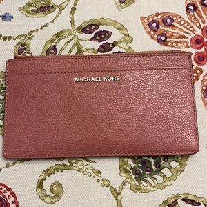 Michael Kors blush/pink slim wallet